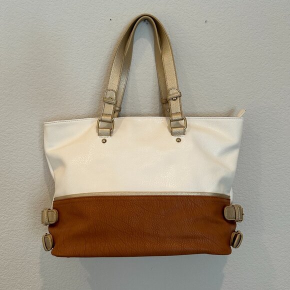 Charming Charlie Beige and Tan Purse - Picture 1 of 7